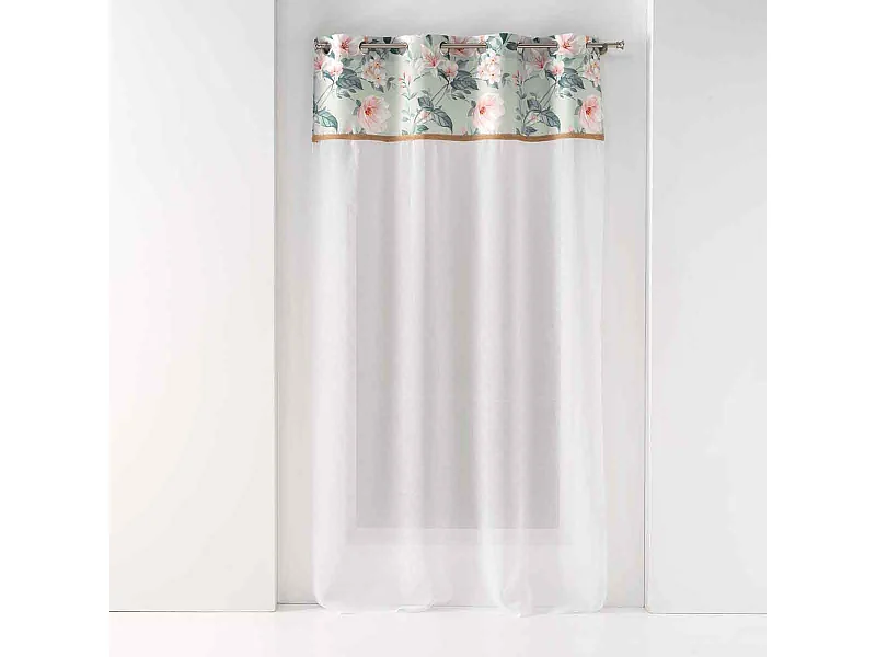 Rideau Voilage à Œillets "Alissia" 140x280cm Menthe