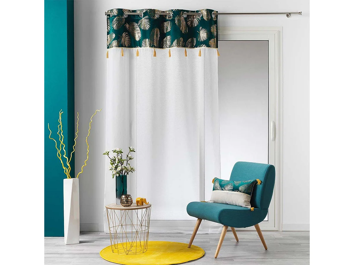 Rideau Voilage à Œillets "Sabaly" 140x240cm Or