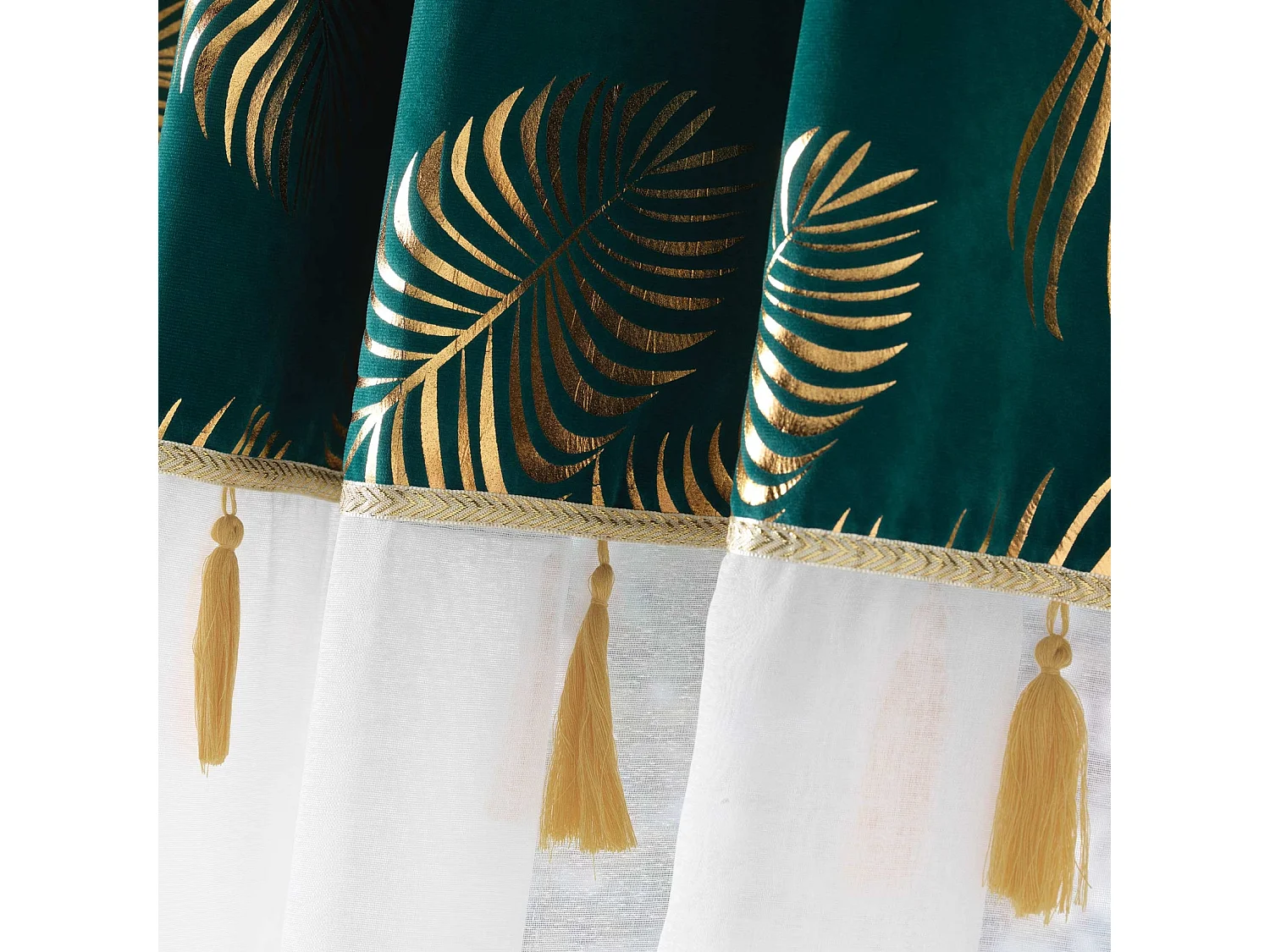 Rideau Voilage à Œillets "Sabaly" 140x240cm Or