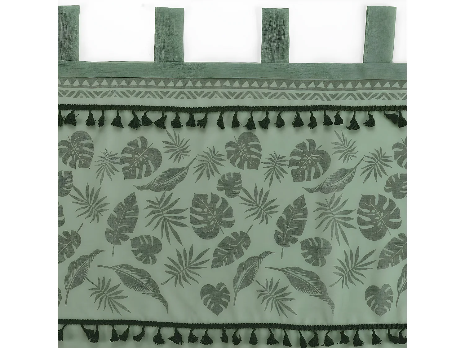 Rideau Voilage à Passants "Milagreen" 140x280cm Vert