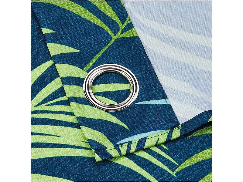 Rideau Imprimé "Végétal" 140x260cm Bleu