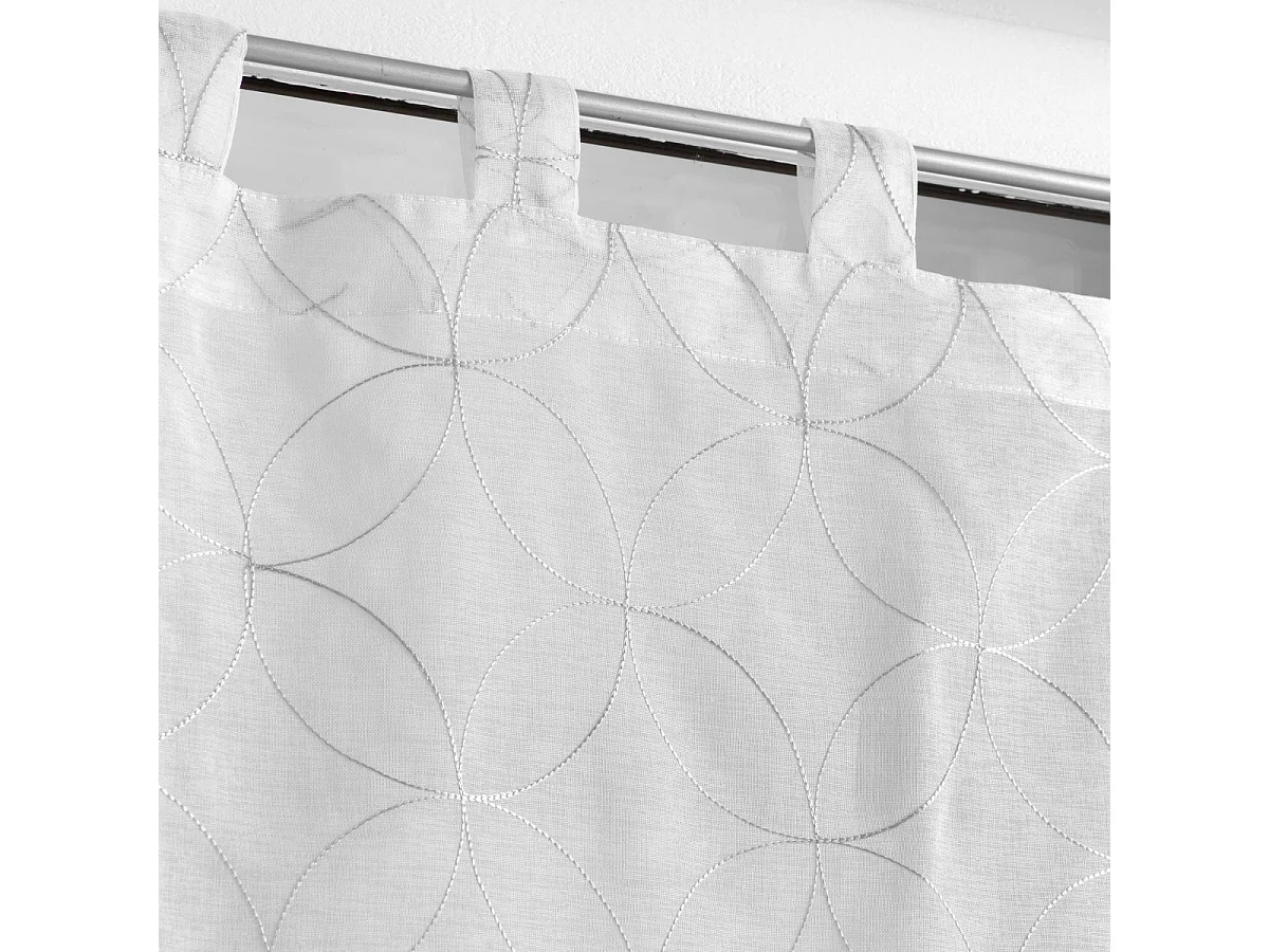 Paire de Voilages "Olympia" 60x120cm Gris