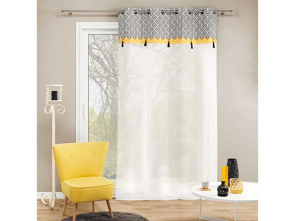 Rideau Voilage à Œillets "Neo Casa" 140x280cm Blanc