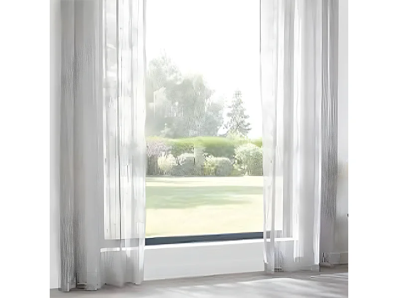 Rideau Voilage à Œillets "Ruben" 140x240cm Gris