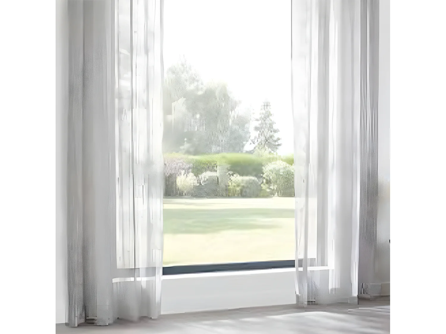 Rideau Voilage à Œillets "Ruben" 140x240cm Gris