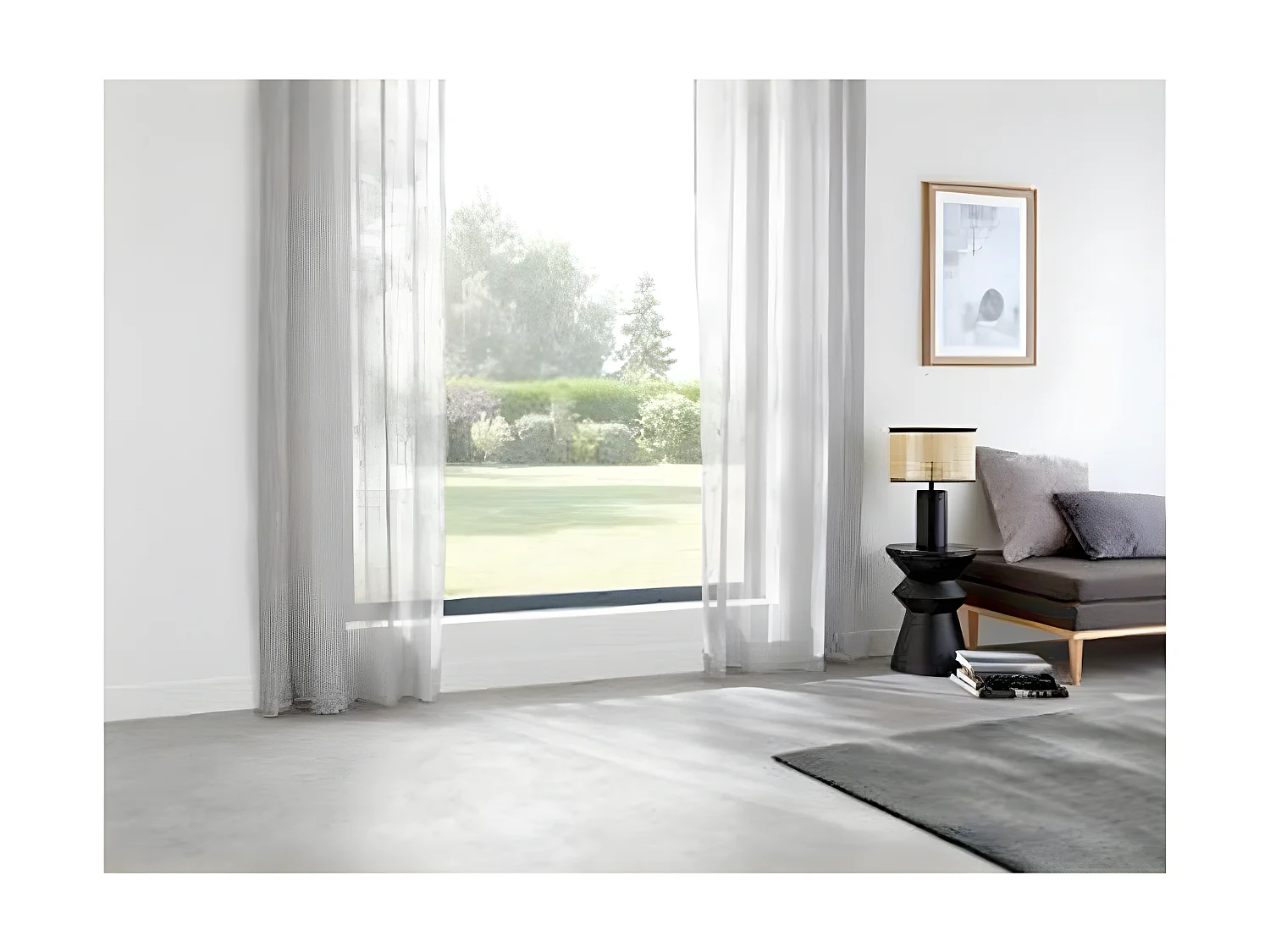 Rideau Voilage à Œillets "Ruben" 140x240cm Gris