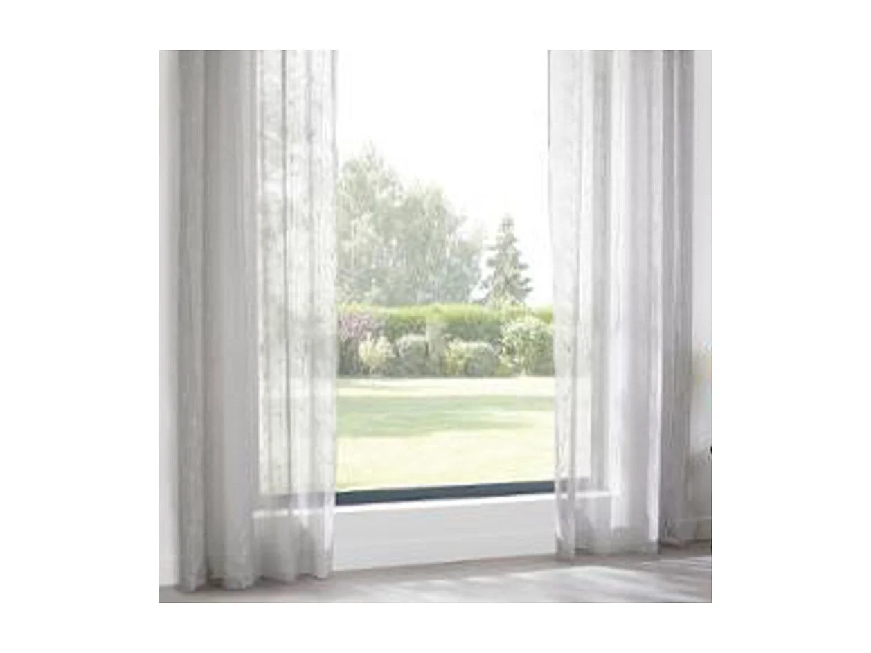 Rideau Voilage à Œillets "Ruben" 140x240cm Gris