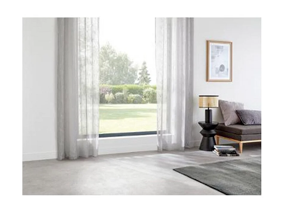 Rideau Voilage à Œillets "Ruben" 140x240cm Gris