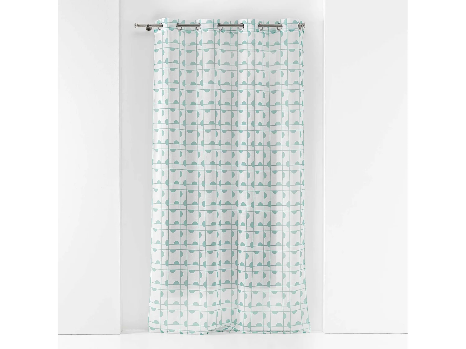Rideau Voilage à Œillets "Gabi" 140x240cm Menthe