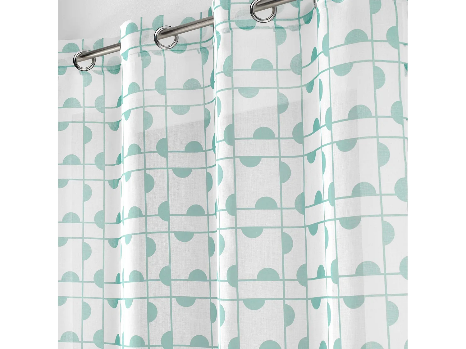 Rideau Voilage à Œillets "Gabi" 140x240cm Menthe