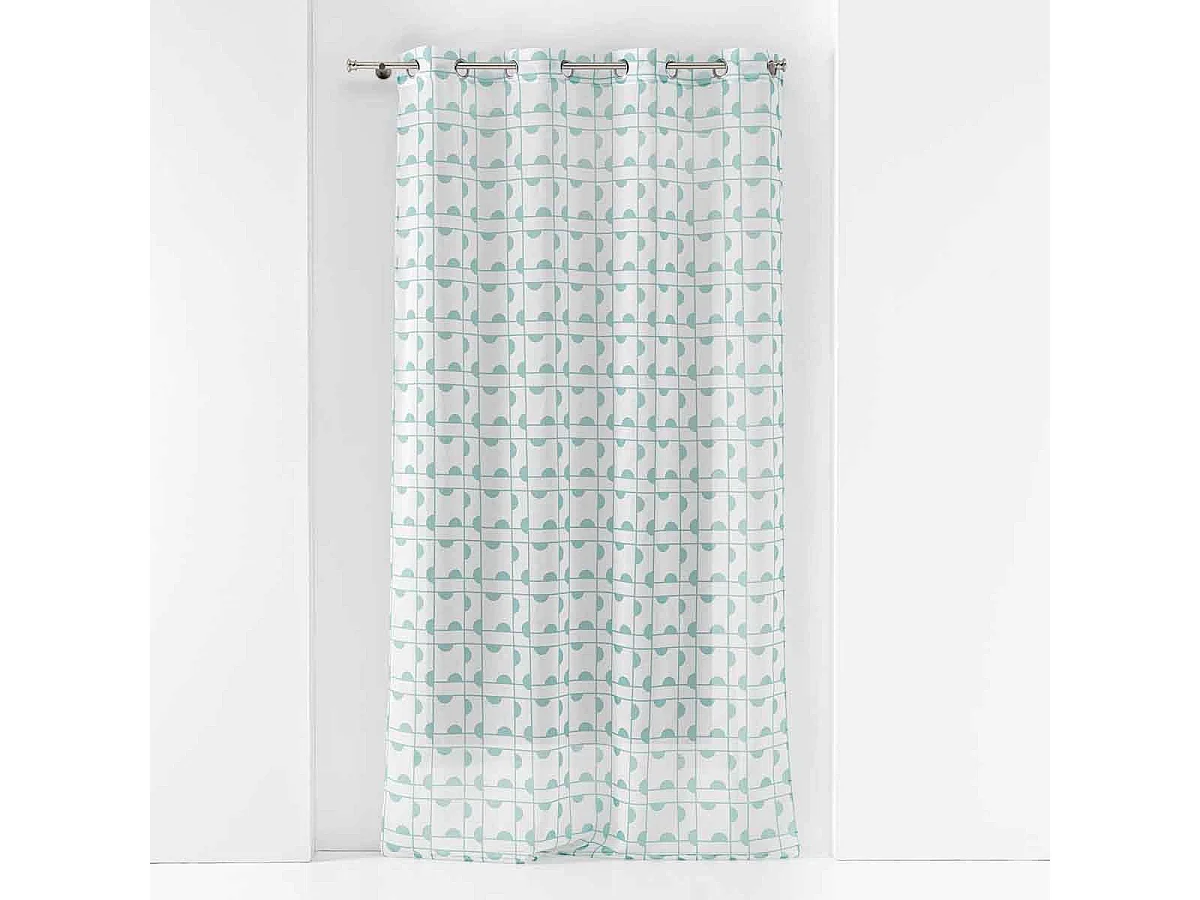 Rideau Voilage à Œillets "Gabi" 140x240cm Menthe