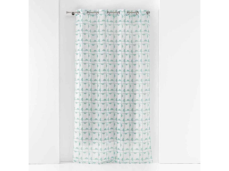 Rideau Voilage à Œillets "Gabi" 140x240cm Menthe