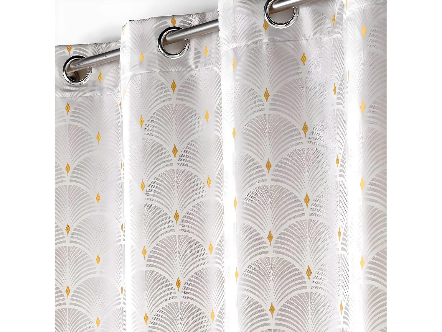 Rideau à Œillets "Cadence" 140x260cm Jaune