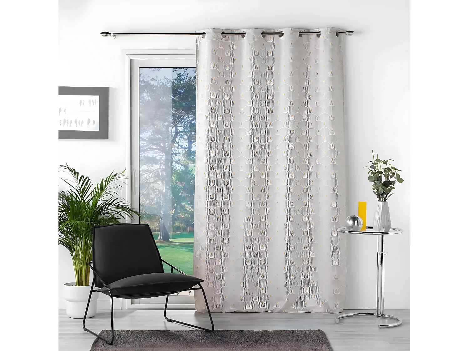 Rideau à Œillets "Cadence" 140x260cm Jaune