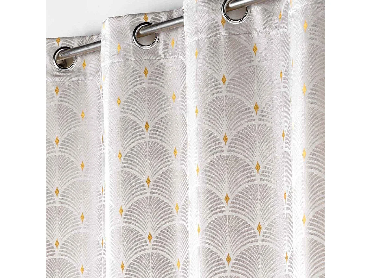 Rideau à Œillets "Cadence" 140x260cm Jaune