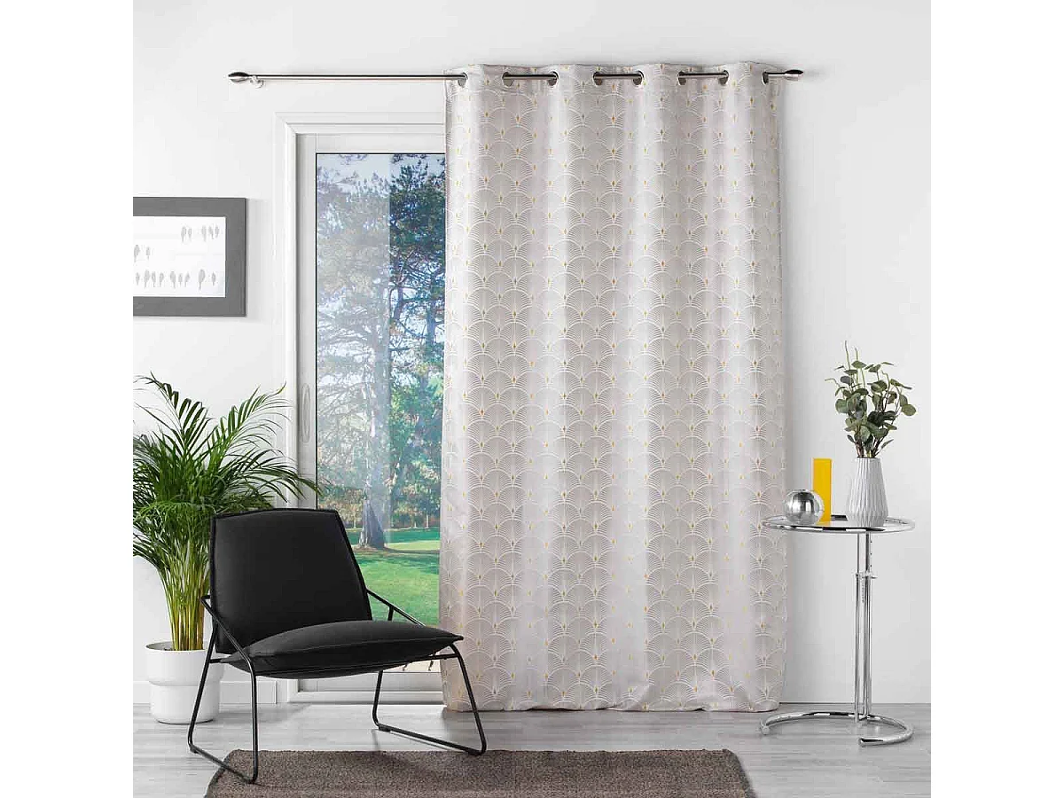 Rideau à Œillets "Cadence" 140x260cm Jaune