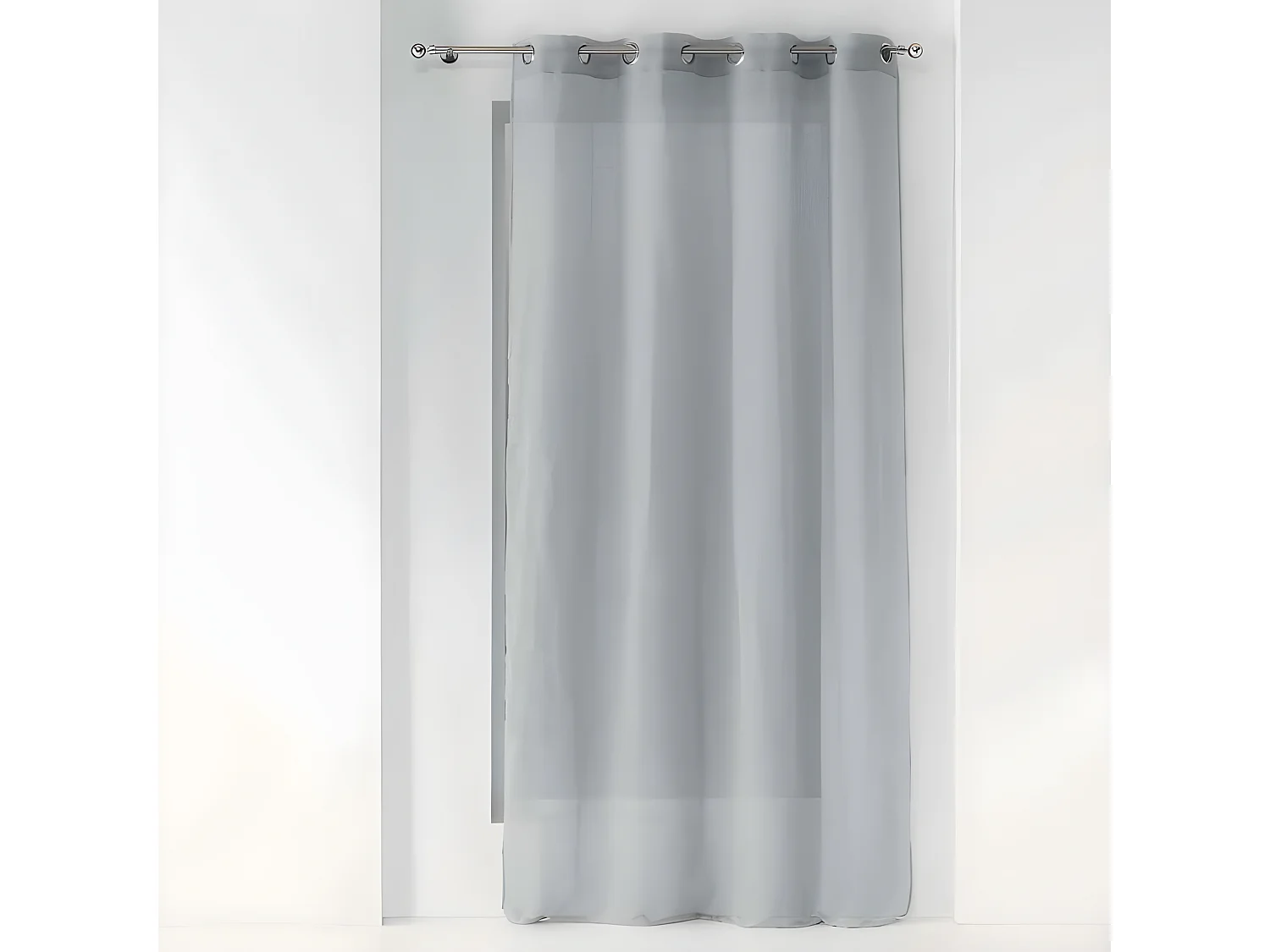 Rideau Voilage à Œillets "Zazy" 140x280cm Gris