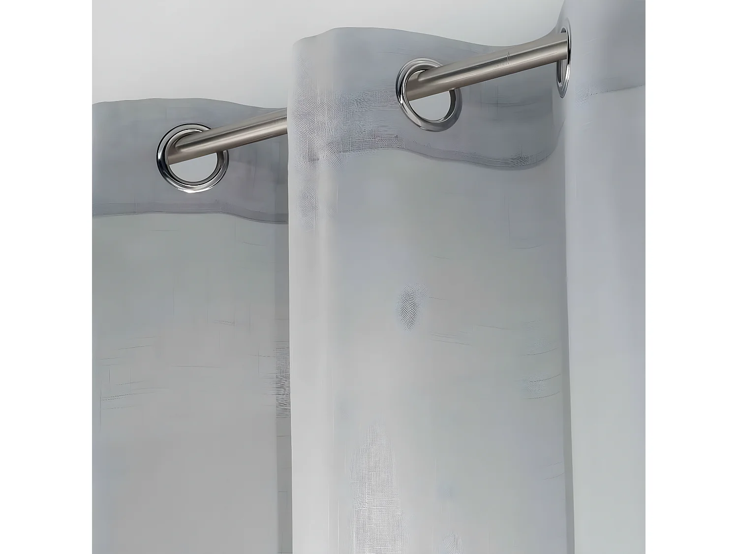 Rideau Voilage à Œillets "Zazy" 140x280cm Gris