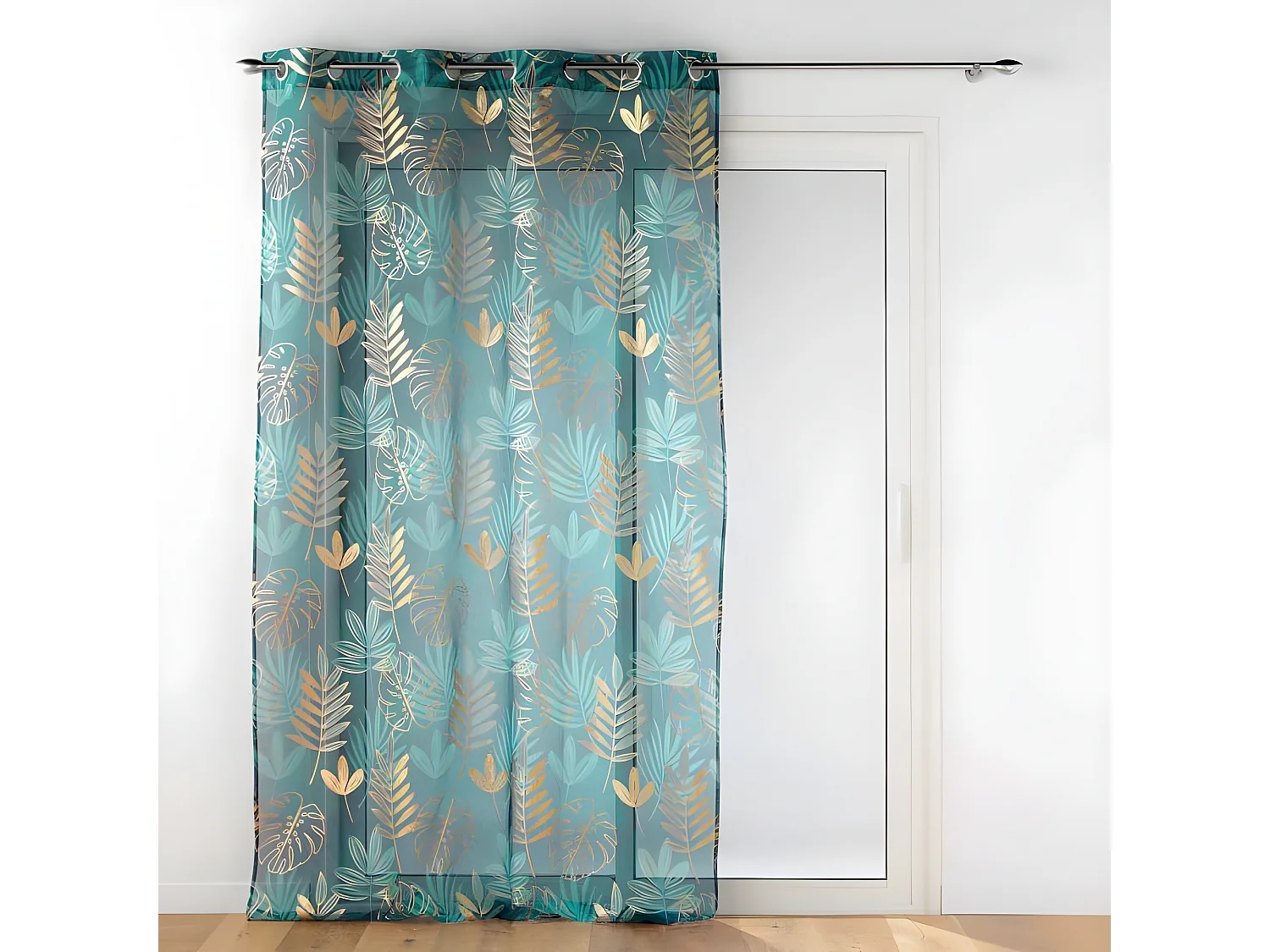 Rideau Voilage à Œillets "Ornella" 140x240cm Émeraude