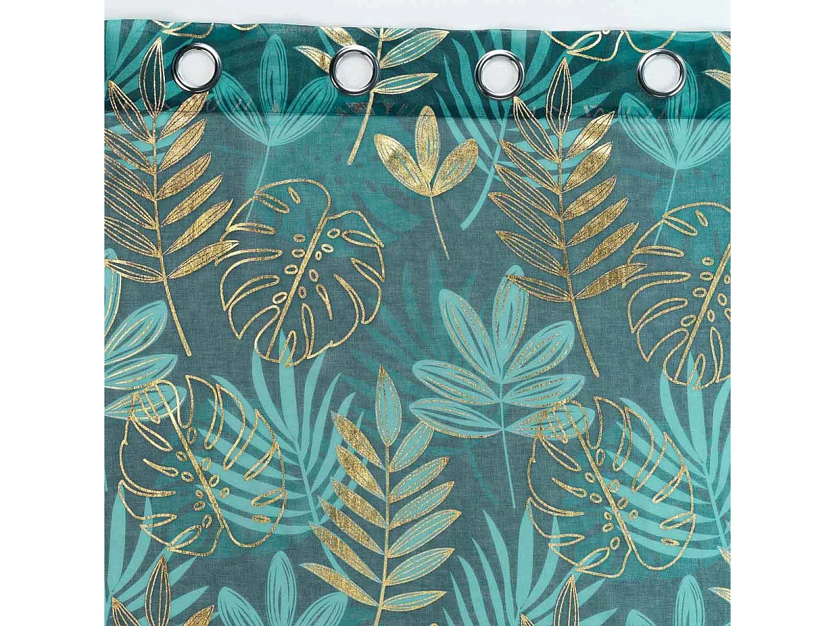 Rideau Voilage à Œillets "Ornella" 140x240cm Émeraude