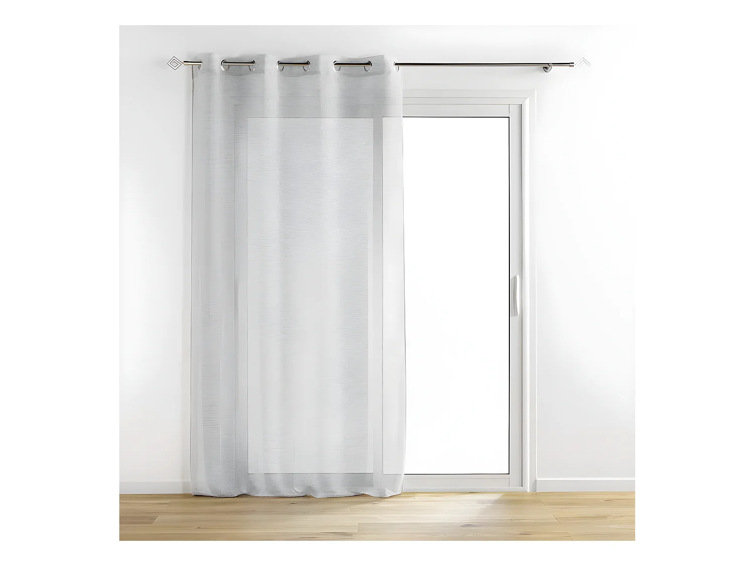 Rideau Voilage à Œillets "Sunline" 140x280cm Gris & Argent