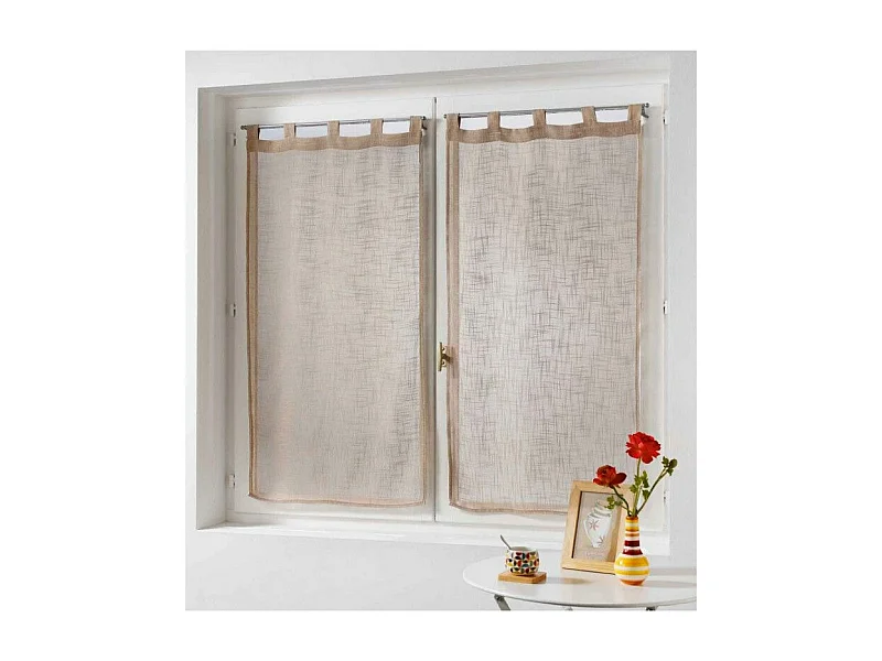 Paire de Voilages "Haltona" 60x120cm Noisette