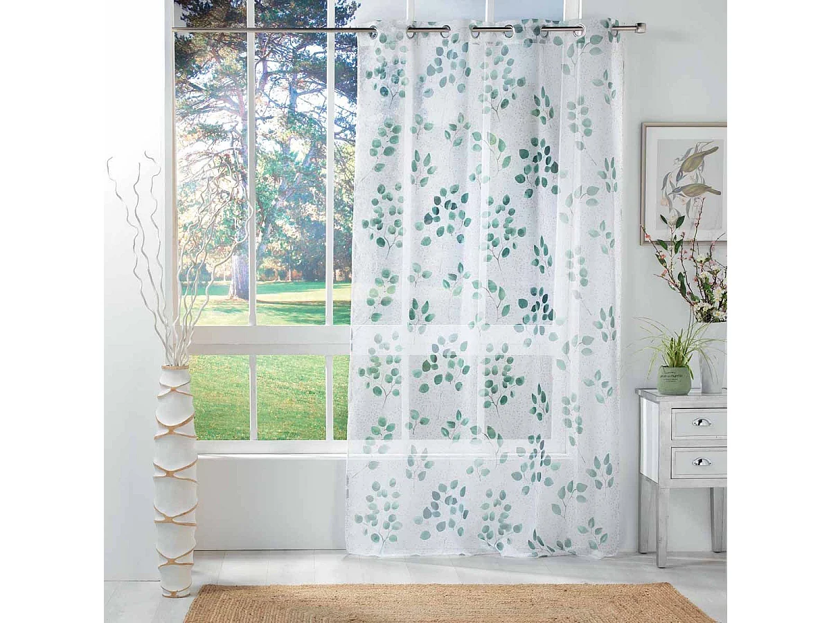 Rideau Voilage à Œillets "Antalya" 140x240cm Blanc