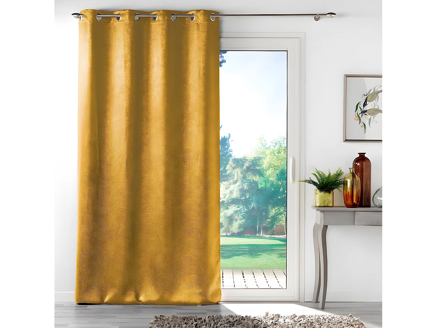 Rideau Occultant "Anthea" 135x240cm Ocre