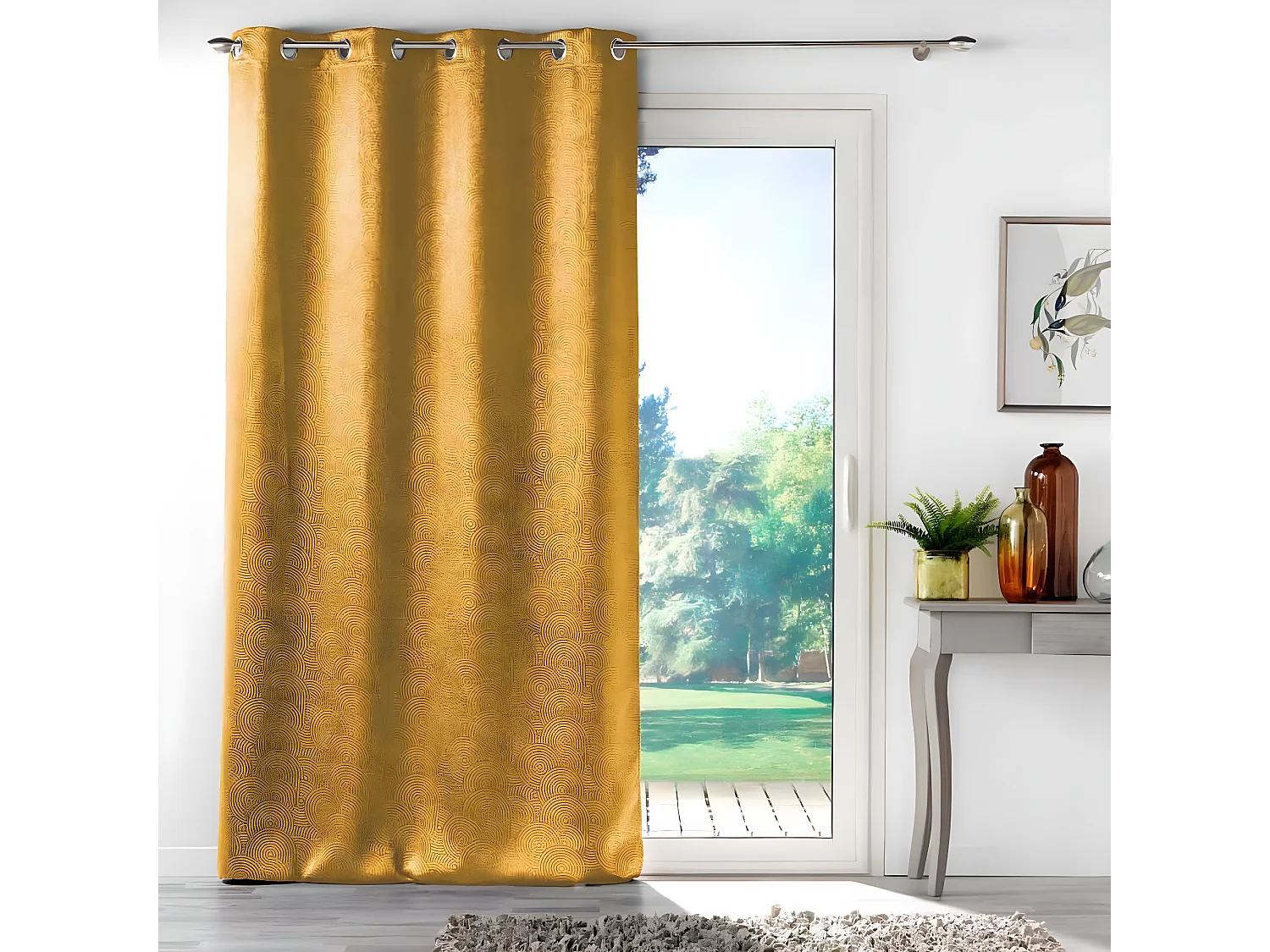 Rideau Occultant "Anthea" 135x240cm Ocre