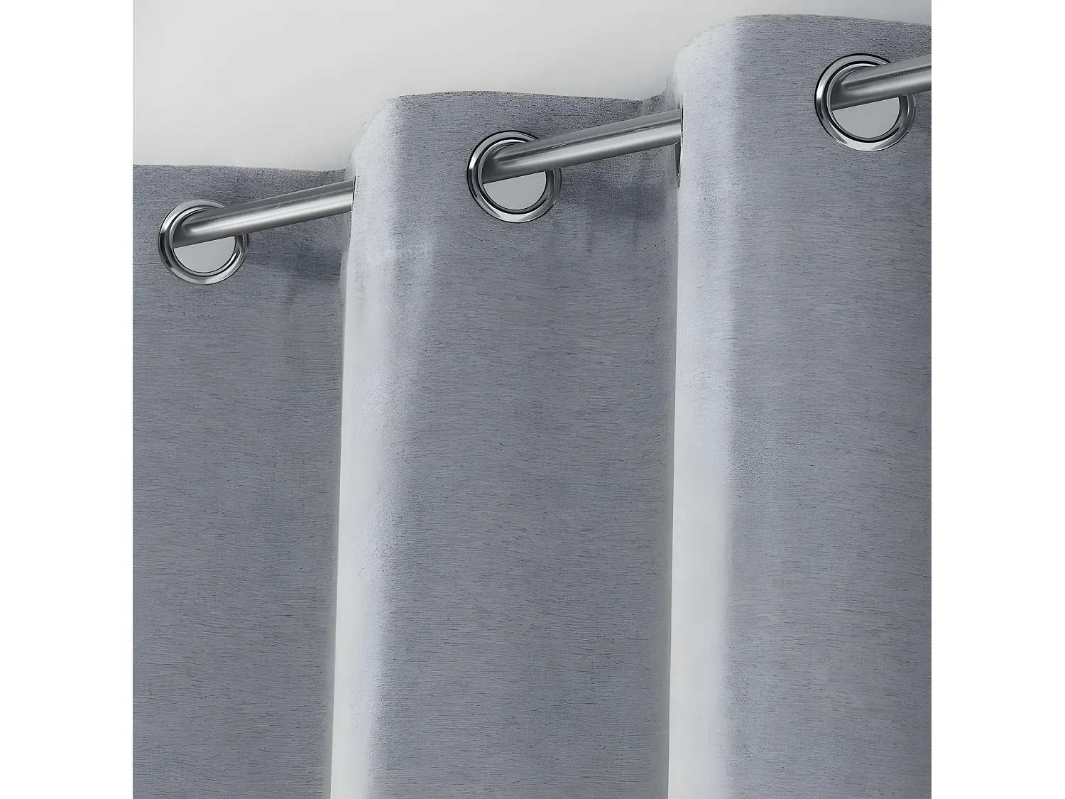 Rideau Occultant "Chinea" 135x240cm Gris