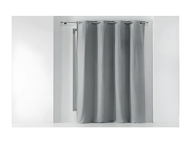 Rideau Occultant "Chinea" 135x240cm Gris