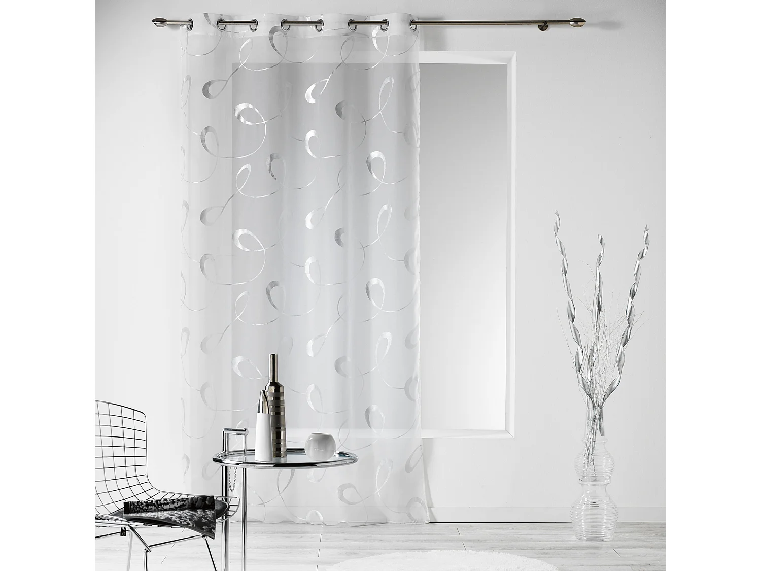 Rideau Voilage "Infinity" 140x240cm Blanc