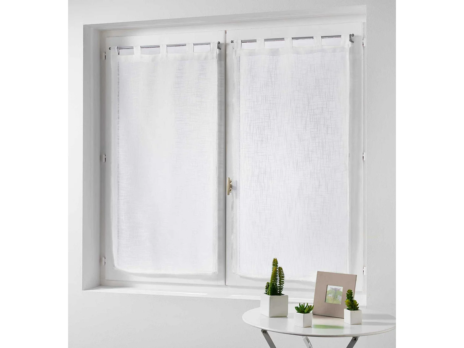 Pareo de cortinas efecto lino