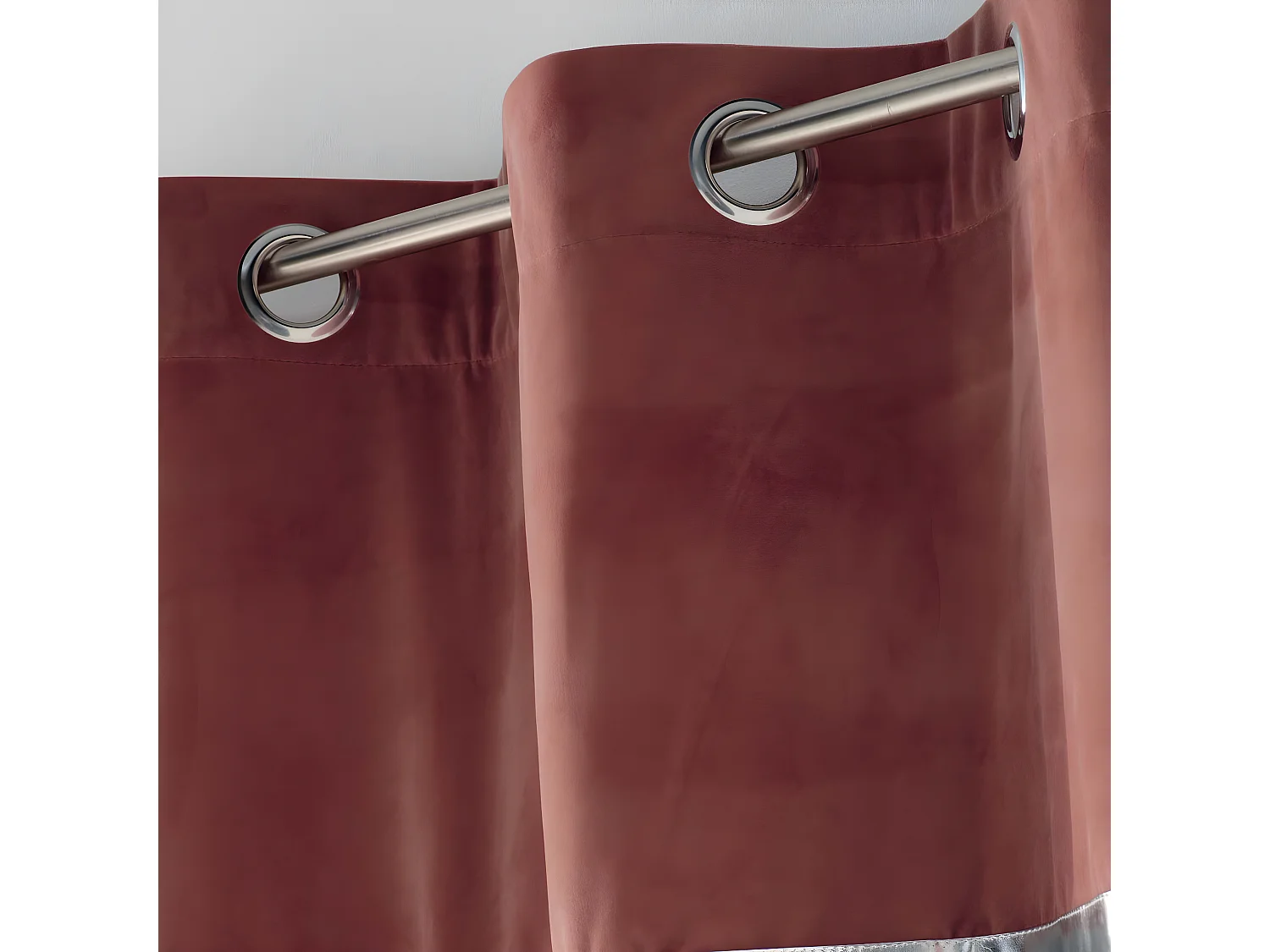 Rideau Voilage à Œillets "Blushy" 140x240cm Bordeaux