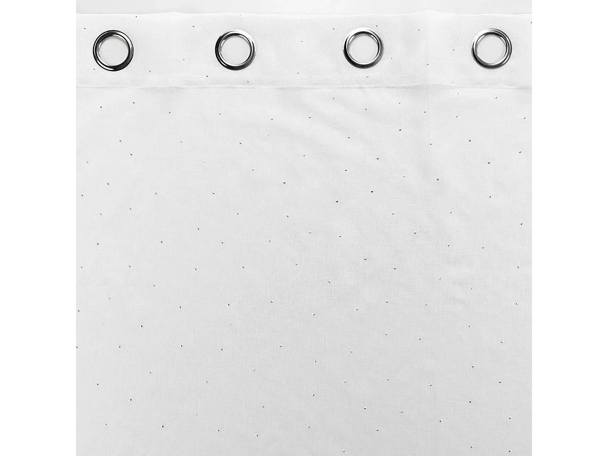 Rideau Voilage à Œillets "Goutteline" 140x240cm Blanc