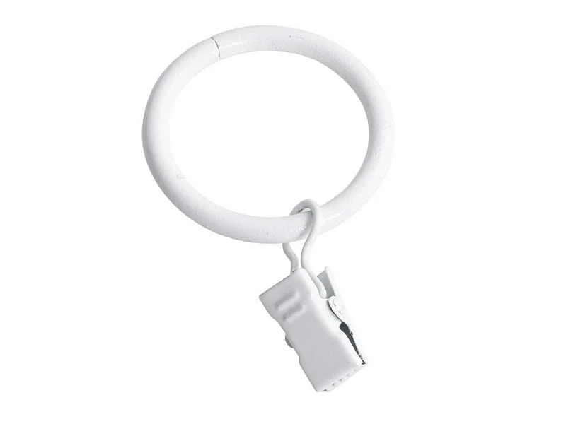 Lot de 10 Anneaux "Pince" 12cm Blanc