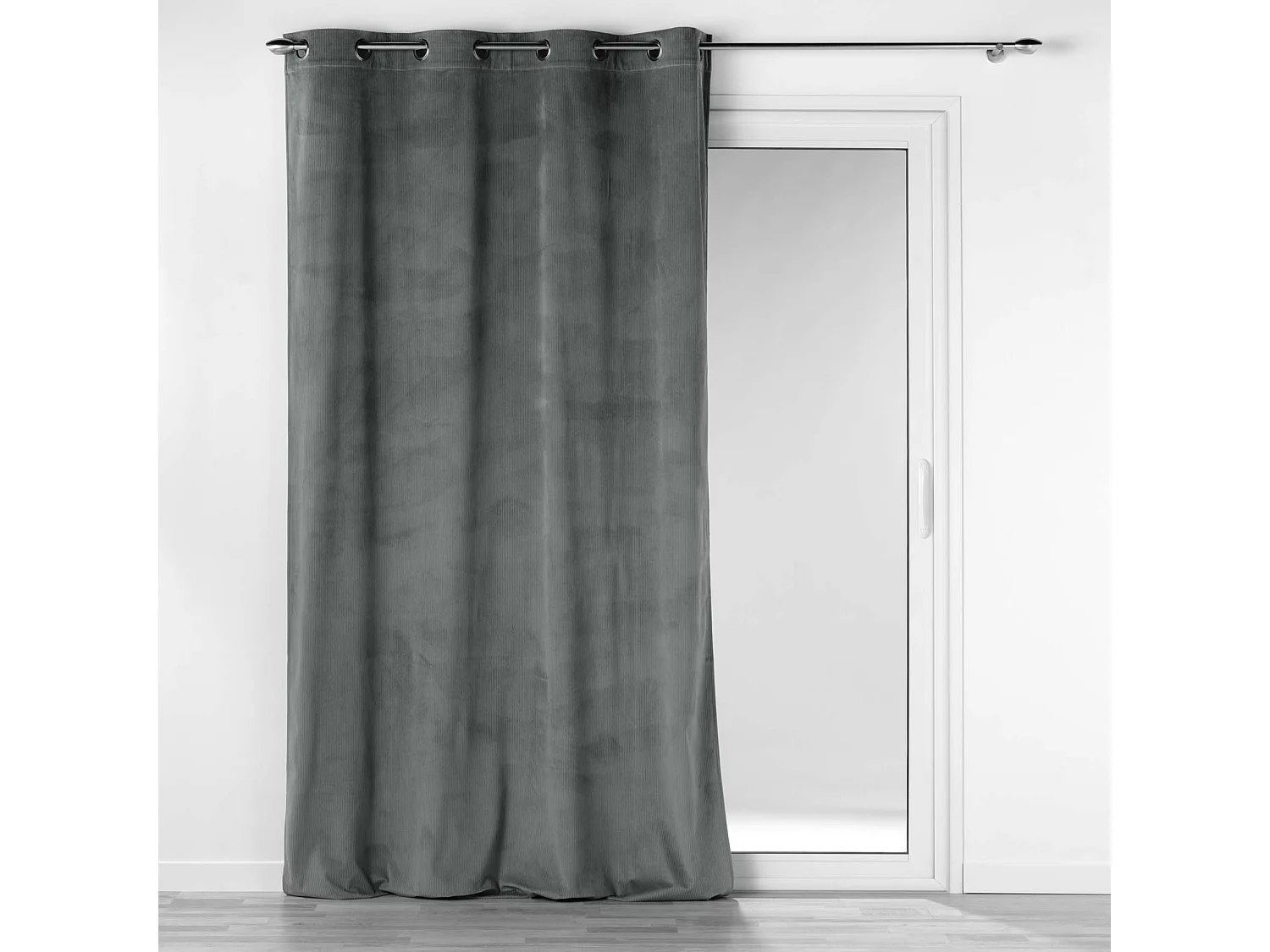 Unifarbener Siebvorhang aus Cordsamt 140 x 260 cm