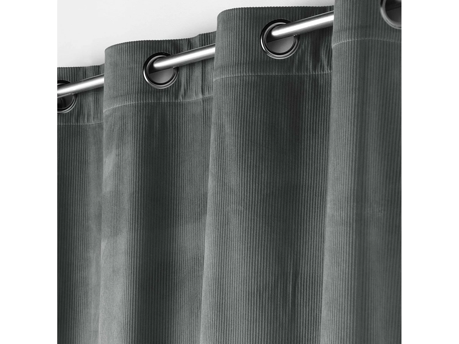 Unifarbener Siebvorhang aus Cordsamt 140 x 260 cm