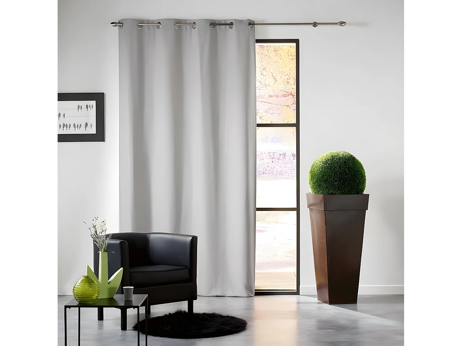 Rideau Occultant "Mezzo" 140x240cm Gris