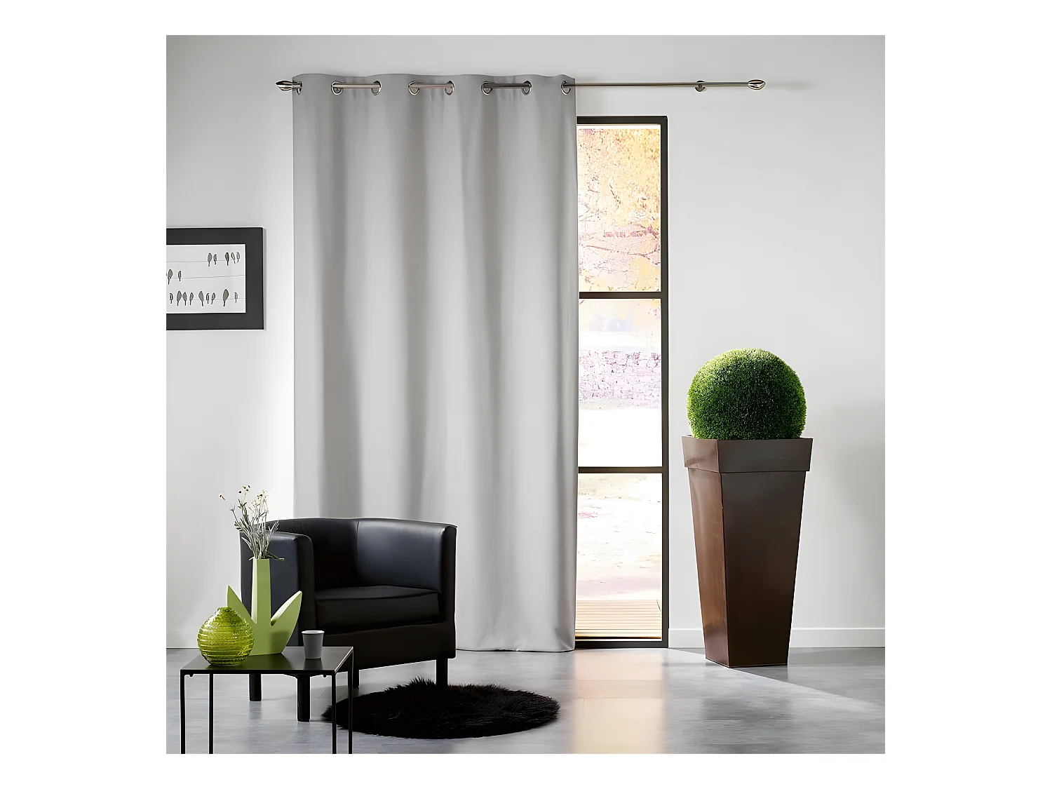 Rideau Occultant "Mezzo" 140x240cm Gris