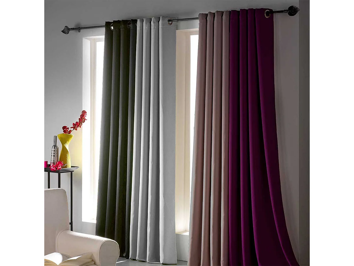 Rideau Occultant "Mezzo" 140x240cm Gris