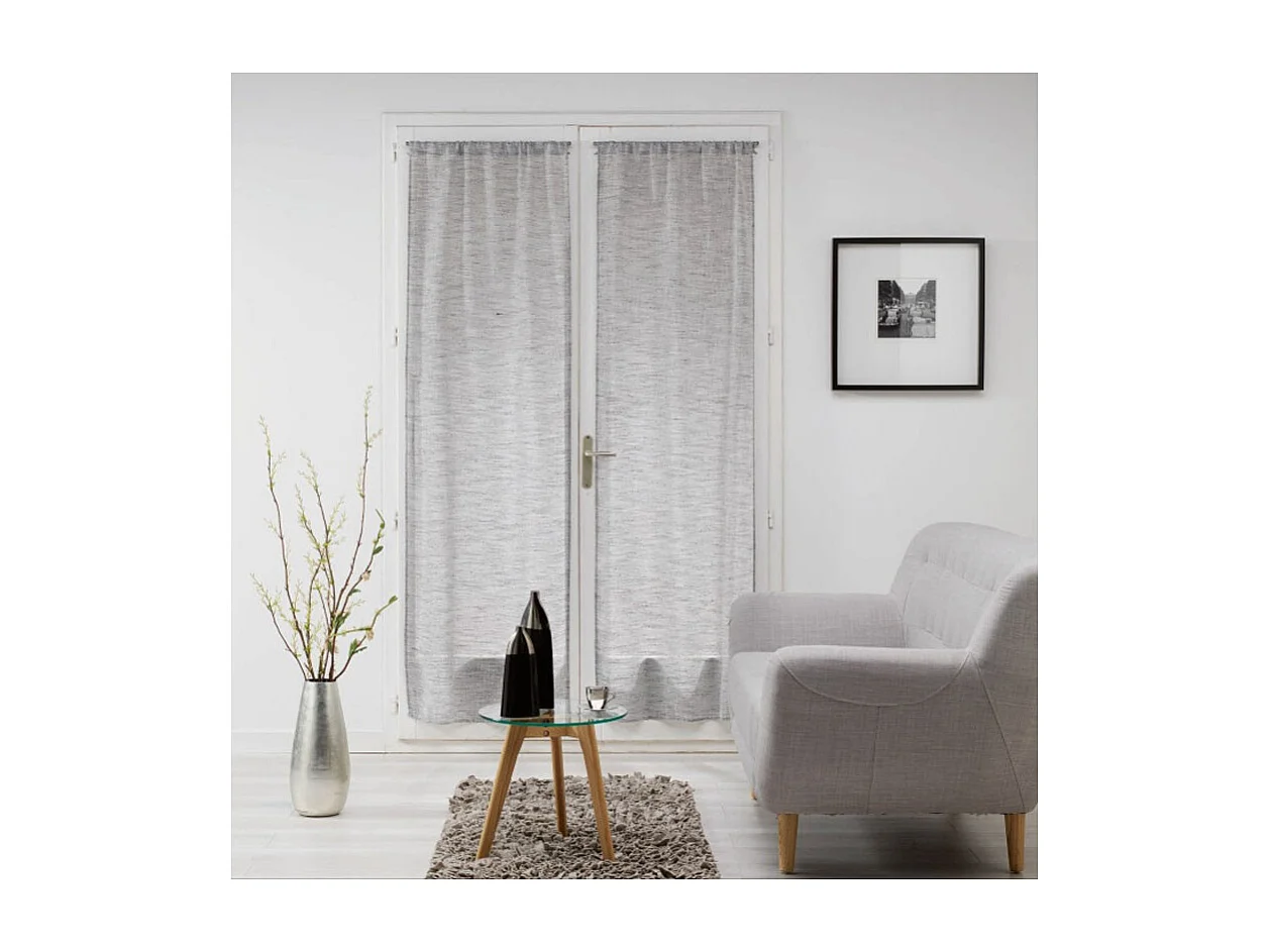 Paire de Voilages "Milza" 70x240cm Anthracite