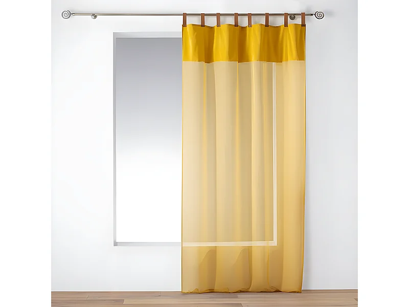 Rideau Voilage à Passants "Milleray" 140x240cm Jaune