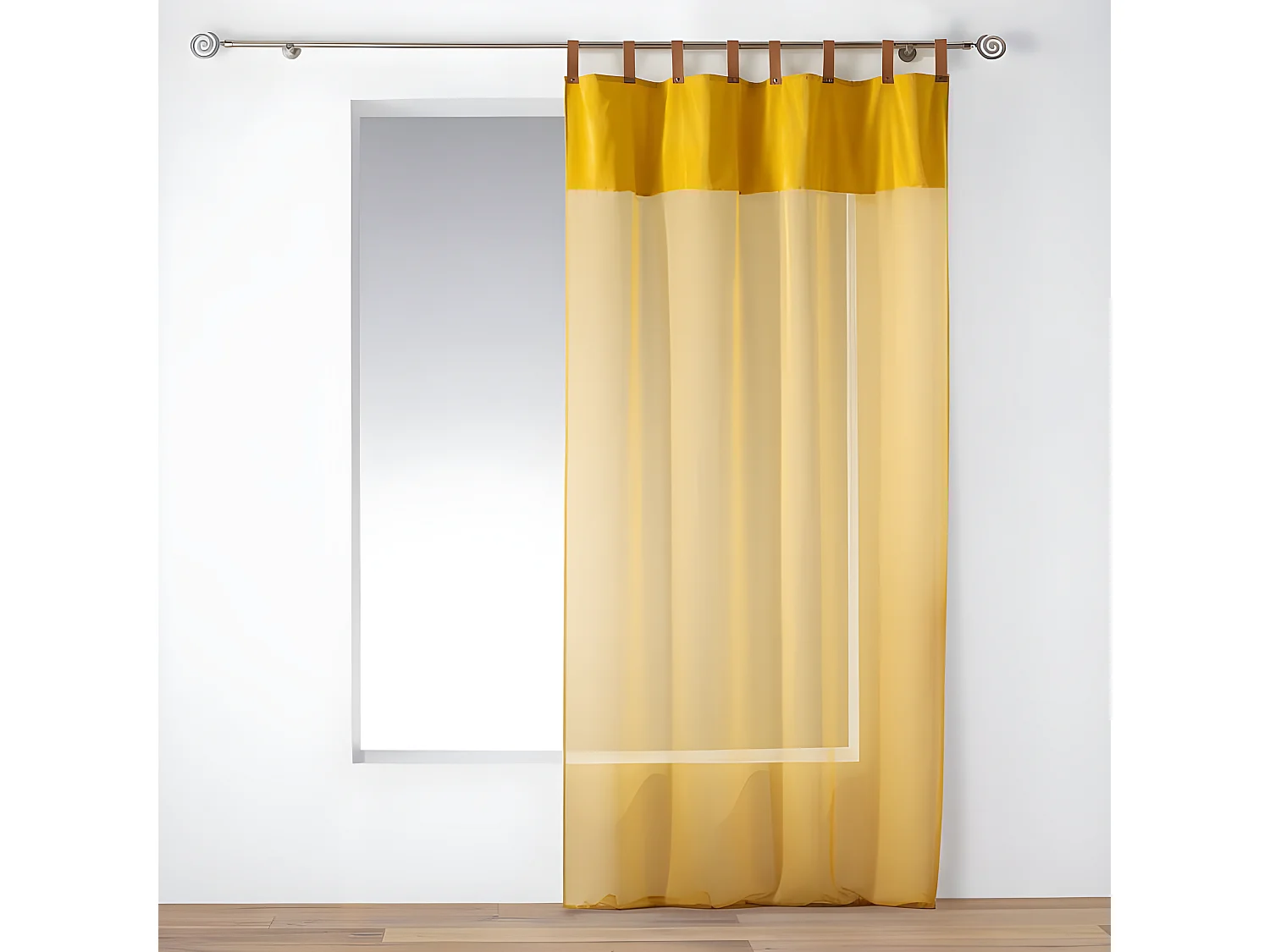 Rideau Voilage à Passants "Milleray" 140x240cm Jaune