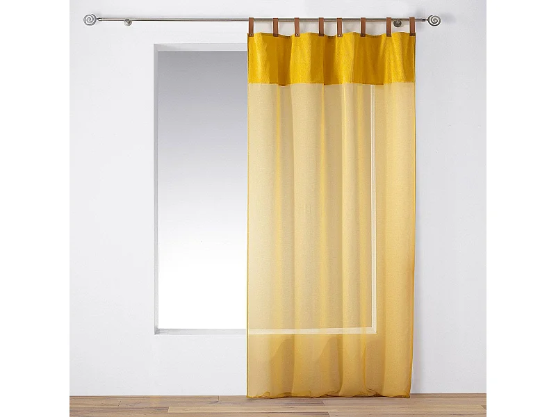 Rideau Voilage à Passants "Milleray" 140x240cm Jaune