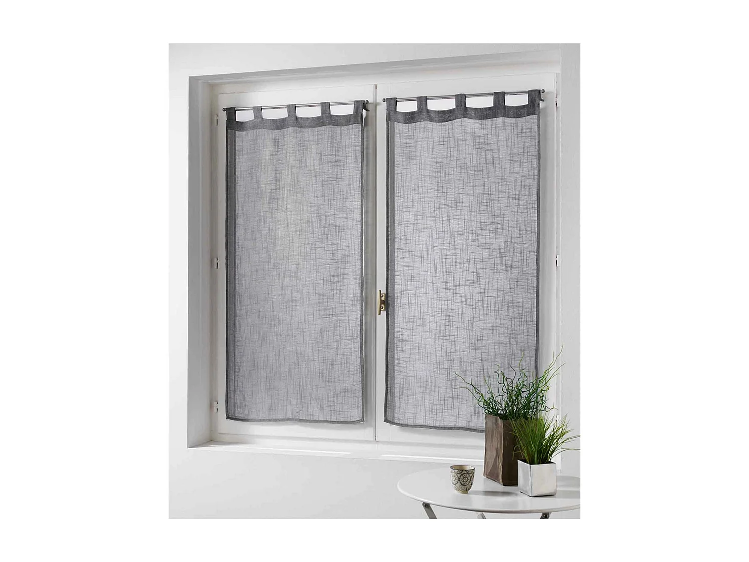 Paire de Voilages "Haltona" 60x120cm Gris