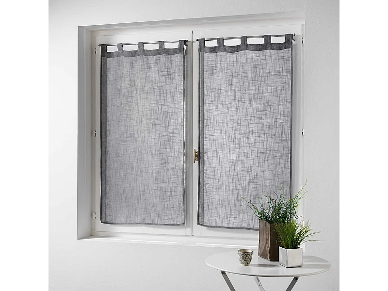 Pareo de cortinas efecto lino