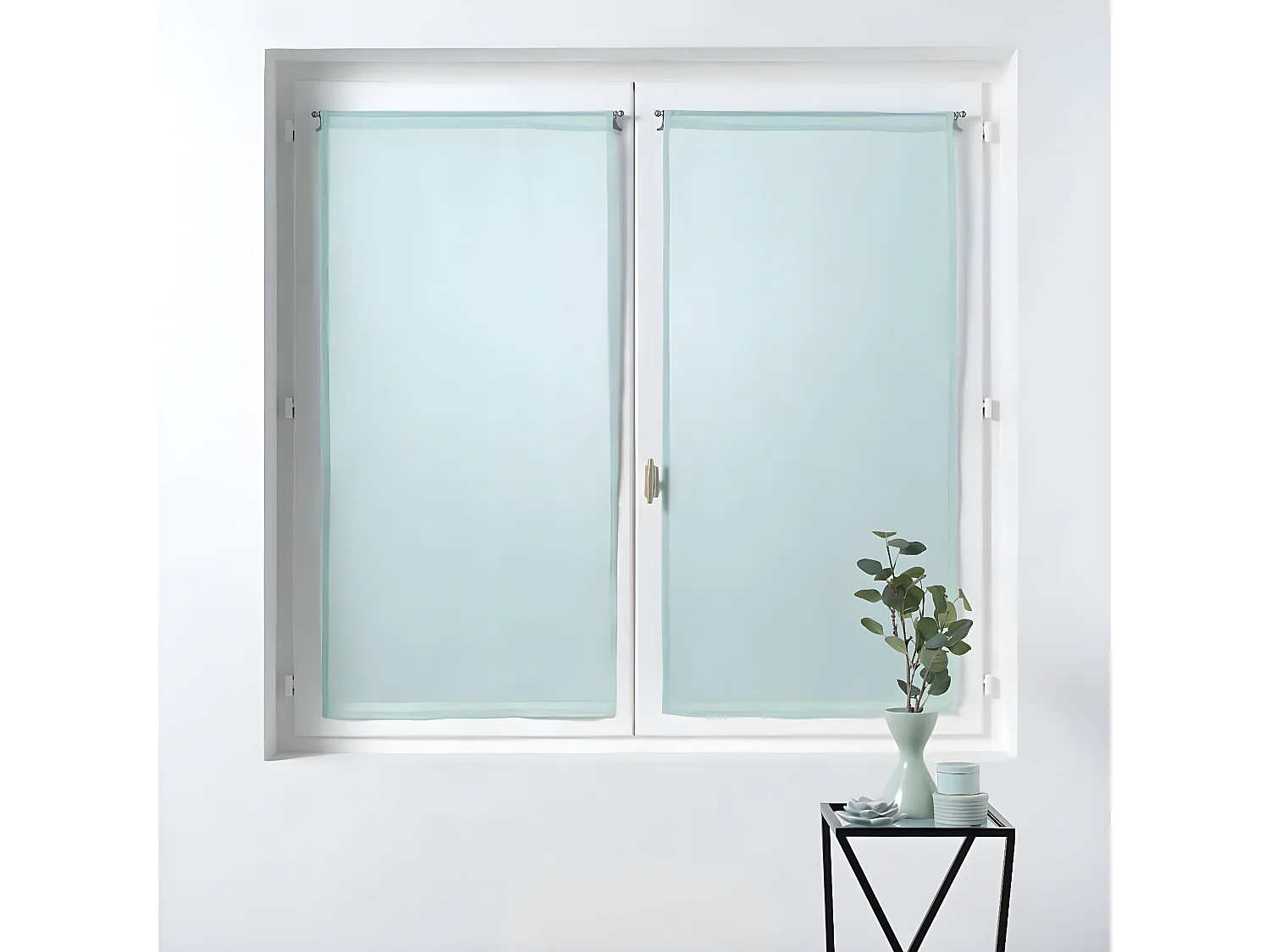Paire de Voilages "Sandra" 60x90cm Menthe