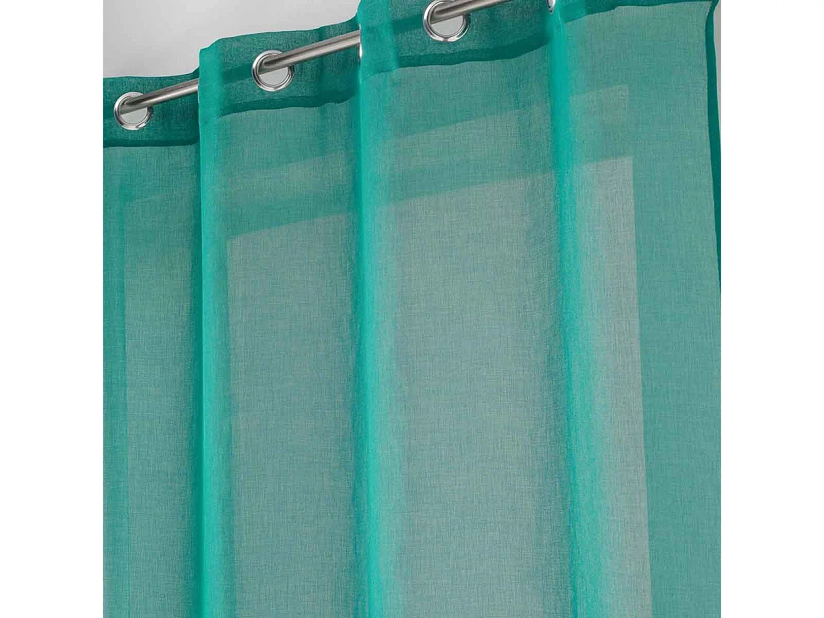 Rideau Voilage à Œillets "Sandra" 140x280cm Émeraude