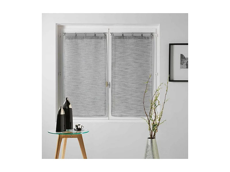Paire de Voilages "Milza" 60x120cm Anthracite
